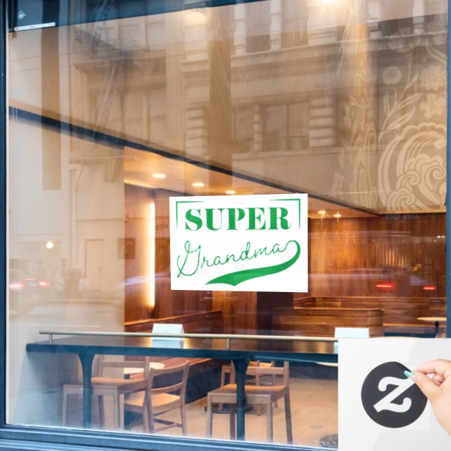 Autocollant Pour Fenêtre Super grand-mère (Fenêtre de café)