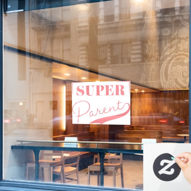 Autocollant Pour Fenêtre Super parent (Fenêtre de café)