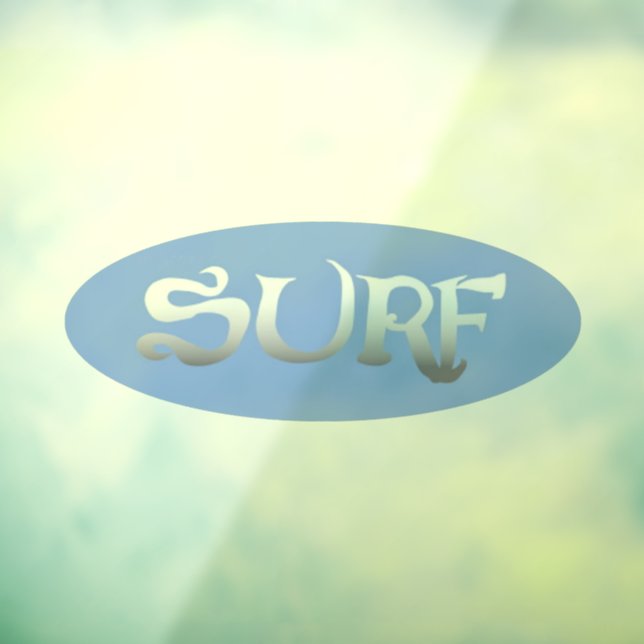Autocollant Pour Fenêtre Surf bleu ovale foncé de la fenêtre (Feuille 3)