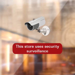 Autocollant Pour Fenêtre Surveillance de la sécurité Signes de fermeture