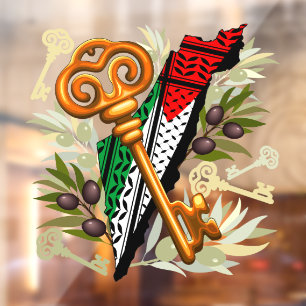 Autocollant Pour Fenêtre Symbole clé palestinien du droit au retour