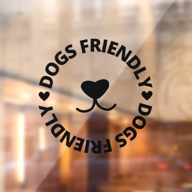 Autocollant Pour Fenêtre Symbole convivial Chiens, Symbole de commerce pour (Feuille 2)