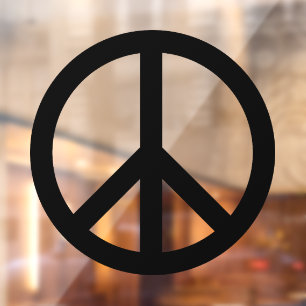 Autocollant Pour Fenêtre Symbole de paix Anti Guerre noir élégant