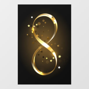 Autocollant Pour Fenêtre Symbole d'infini doré