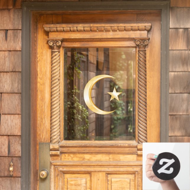 Autocollant Pour Fenêtre Symbole Islam : fenêtre Clôture (Porte d'accueil)