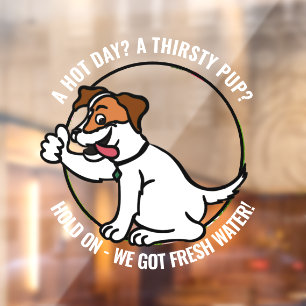 Autocollant Pour Fenêtre Sympathique Hot Day Fresh Water Window Signal