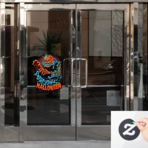 Autocollant Pour Fenêtre Tête effrayante Jack-o-lanterne