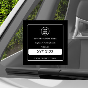 Autocollant Pour Fenêtre Texte personnalisé ID véhicule permis de stationne