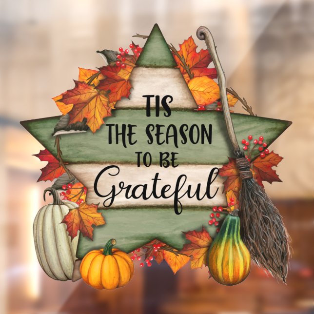 Autocollant Pour Fenêtre Thanksgiving Collection d'automne tendance (Feuille 2)