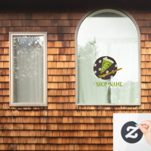 Autocollant Pour Fenêtre Thé à bulle Matcha