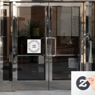 Autocollant Pour Fenêtre Timbre personnalisé de l'entreprise