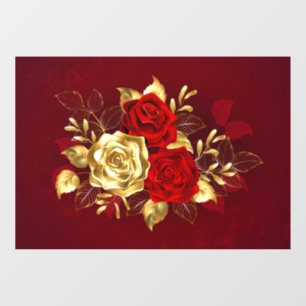 Autocollant Pour Fenêtre Trois Roses de bijoux