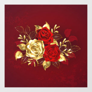 Autocollant Pour Fenêtre Trois Roses de bijoux