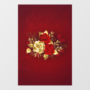 Autocollant Pour Fenêtre Trois Roses de bijoux