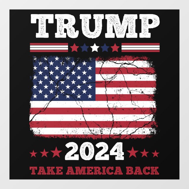 Autocollant Pour Fenêtre Trump 2024 (Feuille)