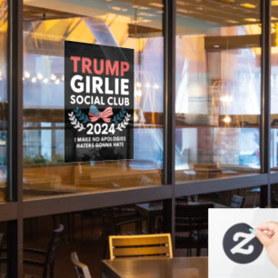 Autocollant Pour Fenêtre Trump Girlie Coquette Social Club Bow Election