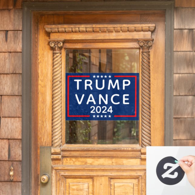 Autocollant Pour Fenêtre Trump Vance 2024 (Porte d'accueil)