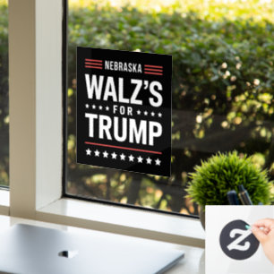 Autocollant Pour Fenêtre Trump Vance Walz pour Trump Nebraska