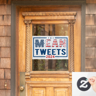 Autocollant Pour Fenêtre Tweets moyens de Trump 2024