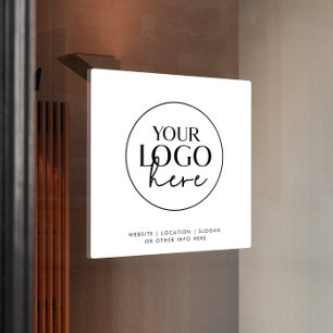 Autocollant Pour Fenêtre Typographie chic Logo personnalisé d'entreprise