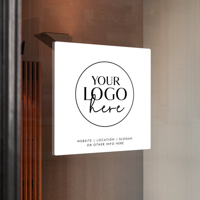 Autocollant Pour Fenêtre Typographie chic Logo personnalisé d'entreprise (Créateur téléchargé)
