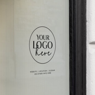 Autocollant Pour Fenêtre Typographie Chic Transparent Logo Entreprise Perso