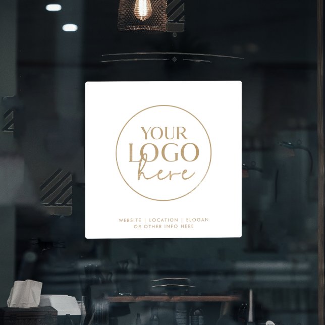 Autocollant Pour Fenêtre Typographie Or Chic Logo Professionnel Personnalis (Créateur téléchargé)