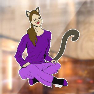 Autocollant Pour Fenêtre un catgirl