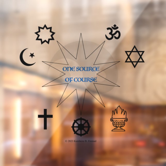 Autocollant Pour Fenêtre Une Source Bien Sûr (Feuille 2)