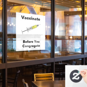 Autocollant Pour Fenêtre Vacciner avant votre congrégation
