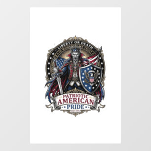Autocollant Pour Fenêtre Vampire Patriotique Liberté Seigneur Monstre Horre