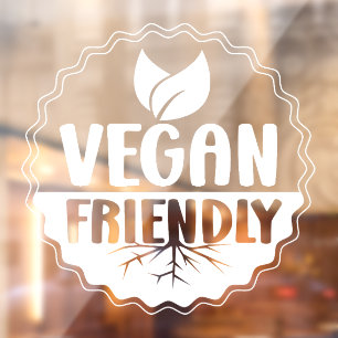 Autocollant Pour Fenêtre Vegan Friendly Restaurant