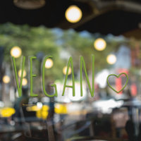 Vegan Moderne avec Cœur | Enseigne de Café Éco & M