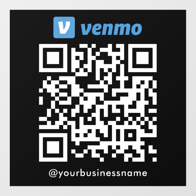 Autocollant Pour Fenêtre Venmo QR Code Mode de paiement Numérisation de pai (Feuille)