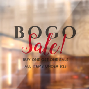 Autocollant Pour Fenêtre Vente au détail BOGO