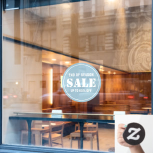 Autocollant Pour Fenêtre Vente de magasin d'affaires bleu moderne personnal