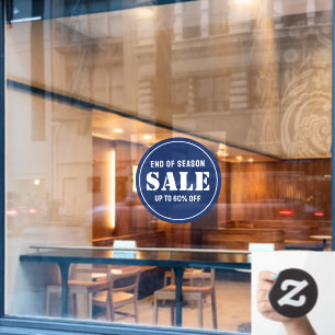 Autocollant Pour Fenêtre Vente de magasin d'affaires bleu moderne personnal