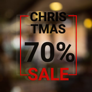 Autocollant Pour Fenêtre Vente de Noël de vitrine de magasin moderne
