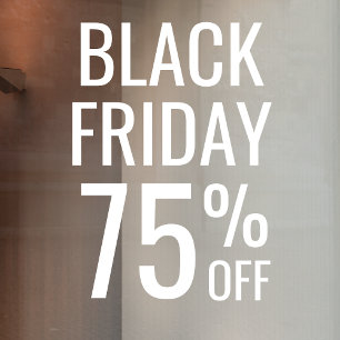 Autocollant Pour Fenêtre Vente en magasin du Black Friday   Entreprise Mini