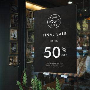 Autocollant Pour Fenêtre Vente finale   Remise dans le magasin d'événement 