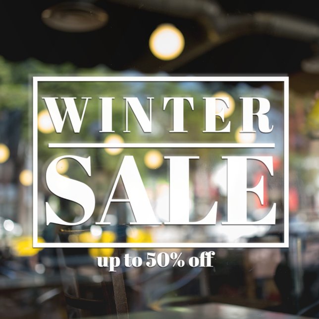 Autocollant Pour Fenêtre Vente hivernale de la fenêtre du magasin moderne (Créateur téléchargé)
