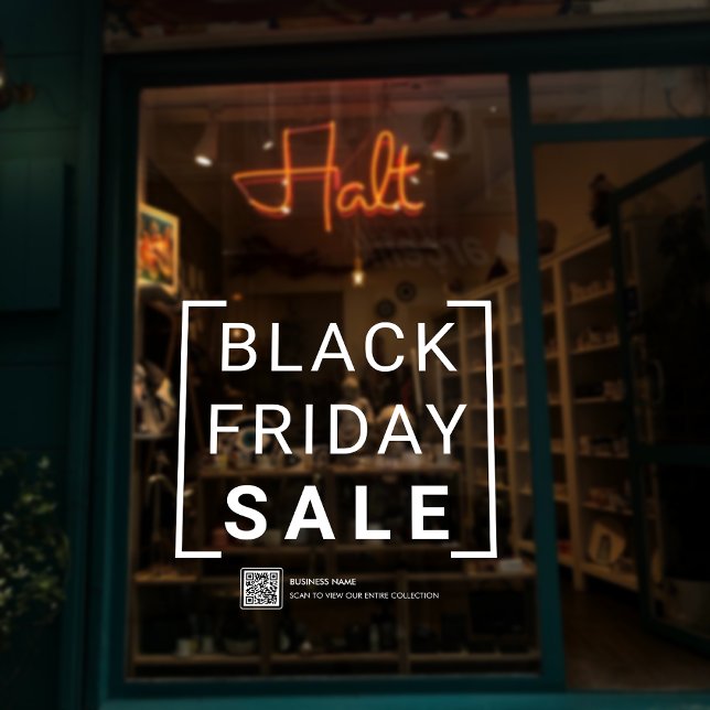 Autocollant Pour Fenêtre Vente moderne Black Vendredi Magasin Promo de remi (Modern Black Friday Sale Store Discount Sale Promo Window Cling)