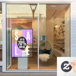 Autocollant Pour Fenêtre Vente moderne tendance magasin clins de fenêtre