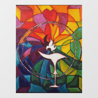 Autocollant Pour Fenêtre Verre de Chalice à flamme UU