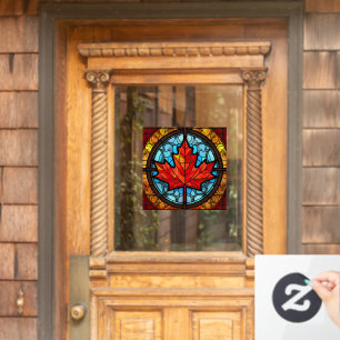 Autocollant Pour Fenêtre Verre de la feuille d'érable canadienne