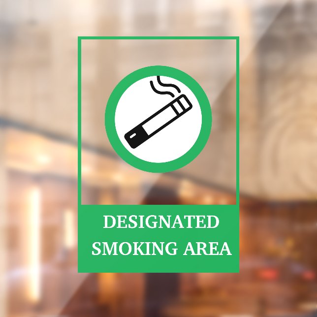 Autocollant Pour Fenêtre Vert blanc moderne Fumer zone Métal A-Frame (Feuille 2)