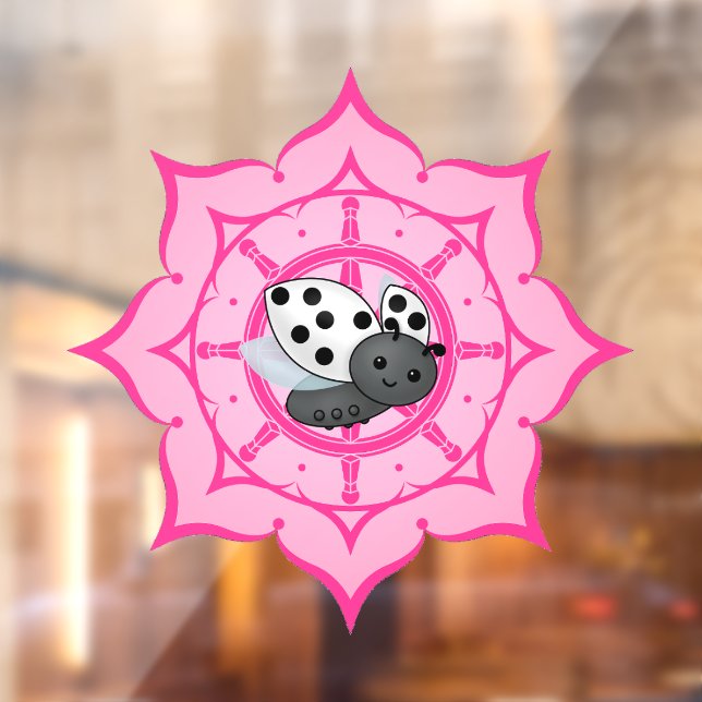 Autocollant Pour Fenêtre Vesak Bouddha Ladybug (Feuille 2)