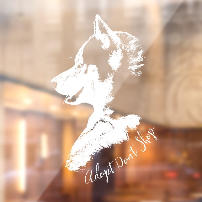 Autocollant Pour Fenêtre Vêtement de chien Husky Décal Husky Chien Chien Ch (Feuille 2)