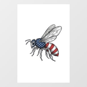 Autocollant Pour Fenêtre Vêtement graphique vectoriel abeille patriotique v