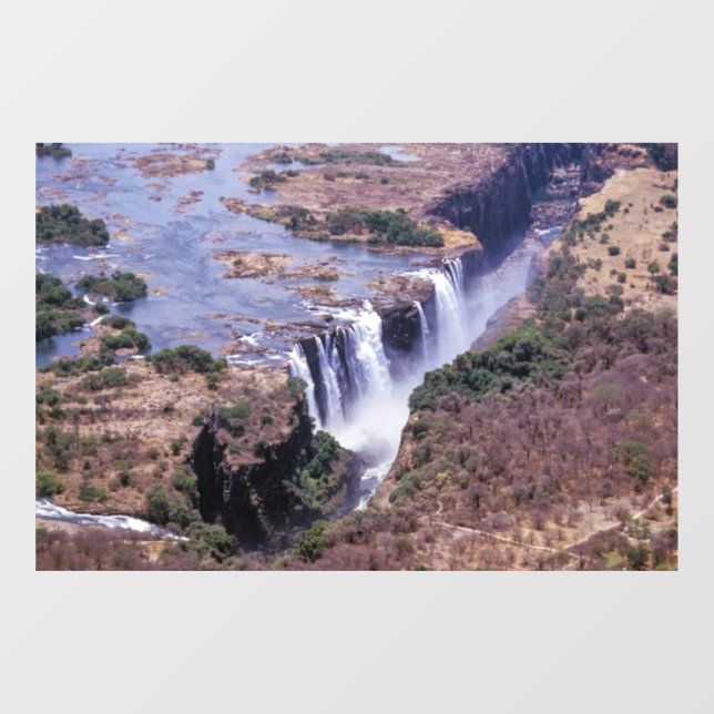 Autocollant Pour Fenêtre Victoria Falls vue aérienne - Zimbabwe, Afrique (Feuille)